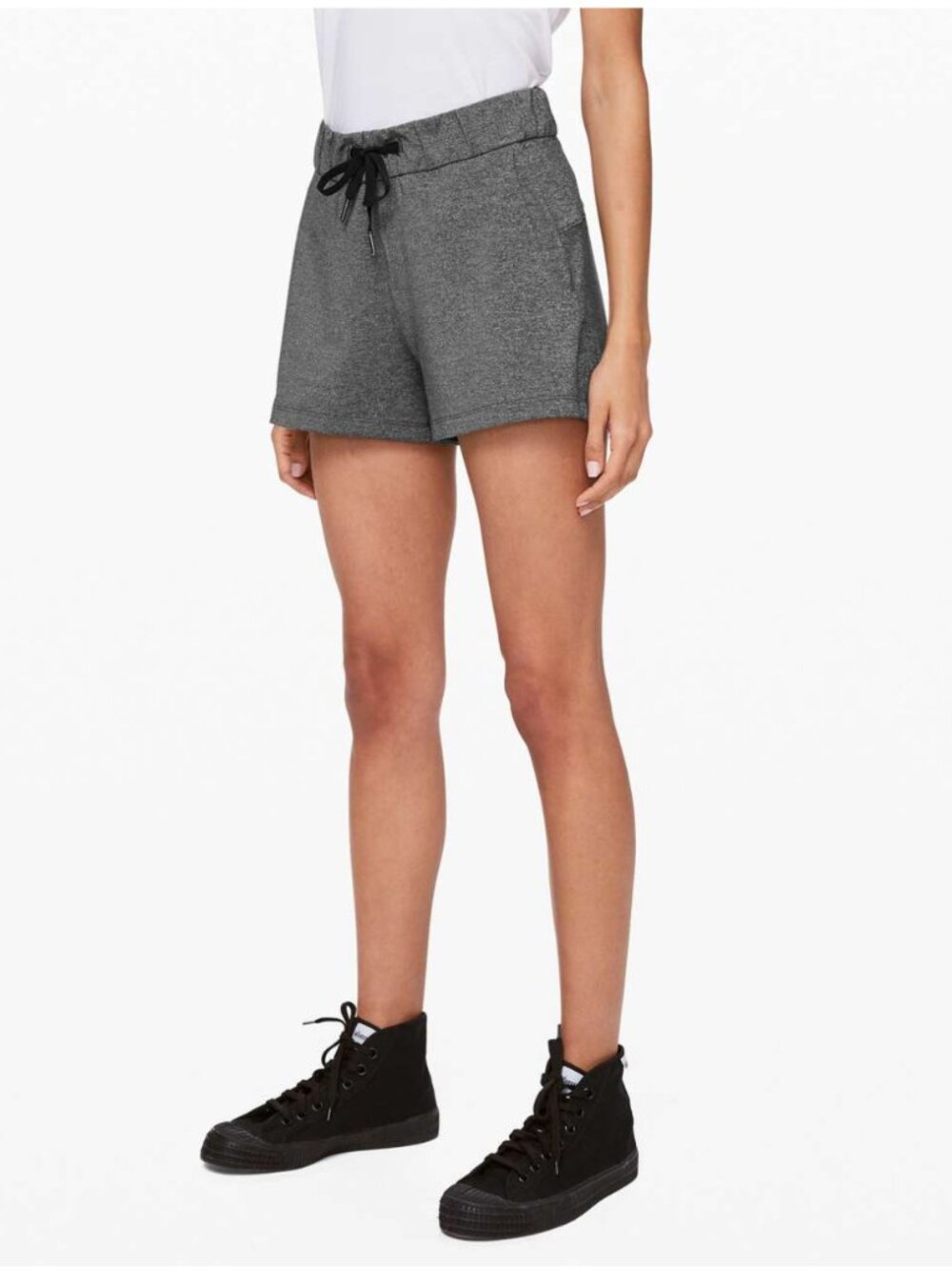 Lululemon On The Fly Short *2.5" Heathered Black - Size 4